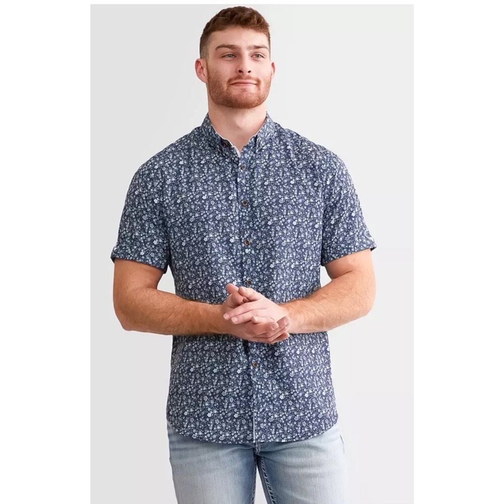 Buckle JB Holt Athletic Button Down Shirt Men's Size XXL Casual Floral